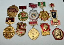 Vintage Soviet Pin , lot of 10 pcs picture