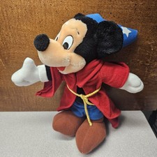 Vintage Sorcerer Mickey Mouse Plush Disneyland Walt Disney World Fantasia picture
