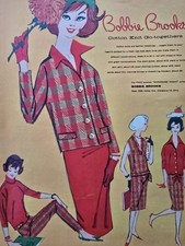 1958 Women's Bobbie Brooks Red Suits Dresses Vintage fashion Art Ad picture