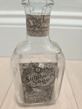 Early 20th Century Sago Sage & Sulphur Hair & Scalp Remedy Bottle Empty picture