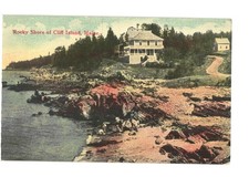 Cliff Island Maine Rocky Shore Coastal Landscape House 1911 Postmark C M Cobb picture