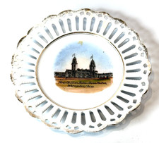 WORECHESTER - Union Station -MA Massachusetts Antique Trinket Souvenir China picture