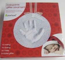 DIY Pearhead Babyprints Keepsake Baby Handprint Glitter Ornament Kit 50019 NIB picture