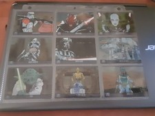 2012 Star Wars Galaxy 7 INSERT EXCLUSIVE RETAIL SET of 9 ANIMATION CEL Cards picture