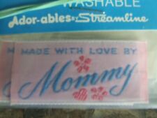 Vintage Woven Sew In Labels Made With Love By Mommy NIP By Streamline Ind. picture