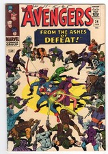 Avengers 24 1966 Marvel Comics VG 4.0 Captain America Kang 2nd Ravonna Renslayer picture