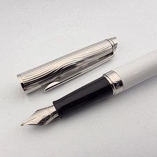 Waterman Hemisphere Deluxe White Wave Medium Fountain Pen (S0921270) NEW picture