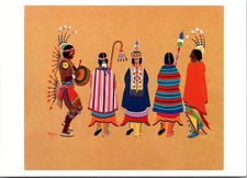 Women's Dance Stephen Mopope OK Vintage Postcard TP14-14 picture