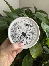 Arabia Finland EMILIA Porcelain Sugar Bowl Jar Trinket Box Tea Time Parlor Cat. picture