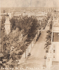 Miami FL Flagler Street 1921 RPPC Real Photo Postcard picture