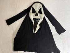 VINTAGE 🔥 Fun World DIV Scream Glow In Dark Happy Ghost Face Mask Cotton picture