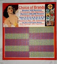 1 Cent Antique Cigarette Illegal Gambling Punchboard Tobacco Sale Vintage Pin-Up picture