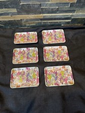 Vintage Louisa Rawle Imports Snack Trays (6) Grape Vine Melamine Italy  picture
