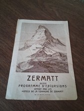 Vintage Rare 1920s 1930s Zermatt Switzerland Matterhorn Travel Brochure Hotels picture