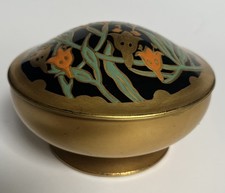 Antique DeVilbiss Art Nouveau Powder Jar Enameled Lid Toledo Ohio c1900 picture