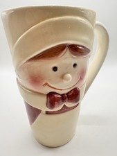 Vintage Face Mug Lady Head Ceramic Coffee Cup Anthropomorphic Novelty picture