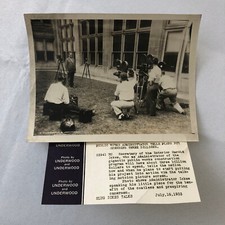Press Photo Photograph Public Works Administrator on Camera 1933 Underwood Photo picture