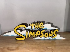 The Simpsons Cloud 3D Logo Sign Tv Show Series Shelf Art Wall Display Homer Bart picture