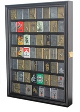 56 Lighter Display Case Cabinet Shadow Box for Zippo Sport Military Lighters picture