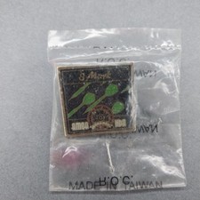 AMOA NDA 8 Mark Darts Black Green League Tournament Lapel Hat Jacket Pin Pinback picture