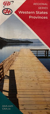 New AAA WESTERN STATE ROAD MAP Highway Tour 14 STATES/PROVINCES Latest 2025 picture