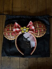 RARE SCENTED & NWT - Disney Loungefly Mickey Minnie Picnic Ears Headband picture