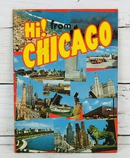 VTG 1958 Hi From Chicago Illinois Tourism Booklet Souvenir Full Color Photos picture