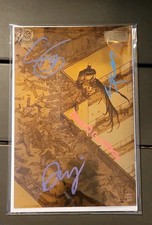 Absolute Batman #2 4X Signed DWJ Snyder Dragotta Spicer Gold Foil Arabic W/COA picture