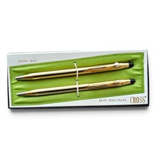 Vintage Cross 6601 12K Gold Filled Pen Pencil Set Original Box Papers USA picture