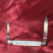 Antique Unior Razor Pocket Knife Mother Of Pearl Pen Tidioute PA 1902-1909 picture