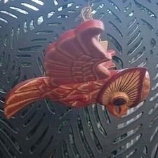 Balinese Flying Owl Guardian 25cm L x 43 cm W -  Red picture