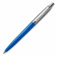 Genuine Parker Original Jotter Ballpoint Pen, Blue & Chrome, Made In France, New picture