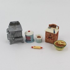 1998 Enesco Priscilla Hillman Cherished Teddies 6 Piece Kitchen Accessories Set picture