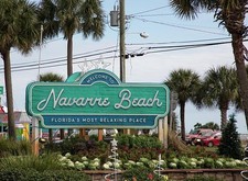 Navarre Beach Florida Welcome Sign Florida's Most Relaxing Place 2000s picture