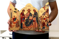 Large Handmade Christian Triptych with amazing details and Superior Quality . picture