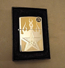 Zippo Fire Star Design Lighter Unstruck In Original Box picture