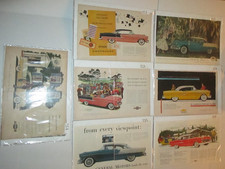 Lot of 7 Chevrolet 1954 Car Advertisement Centerfold 21