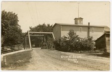 Stone Street Bridge Augusta Wisconsin RPPC c1910 Pratt Truss Bridge Creek picture