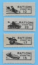 USA  WW2 War Rations Plane Air Craft Carrier Tank Ration stamp set lot WW2 Era  picture