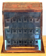 ANTIQUE BOYE SEWING NEEDLES STORE DISPLAY ADVERTISING CABINET CASE ALL ORIGINAL picture