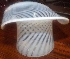 Fenton French Opalescent Swirl Top Hat Vase picture