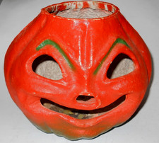 Vintage Large Paper Mache Halloween Evil Face Jack-O-Lantern, 7