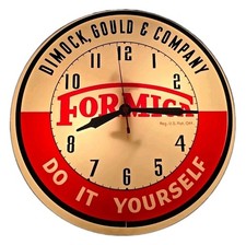 Vintage Dimock Gould & Co Formica Moline IL Advertising Dualite Displays Clock picture