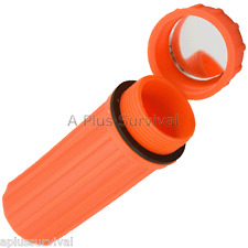 2 Pack Orange Plastic Match Box Flint Waterproof Tight Survival Kit Container picture