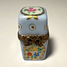 Limoges France Peint Main Dubarry Atelier Trinket Perfume Box RARE Shape picture