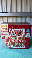 Lemax Rare Signature Porcelain Illuminated Christmas Village Gingerbread House picture