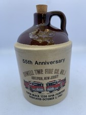 Vintage Small Stoneware Jug Howell Twp Fire Co No 1 Adelphia NJ 1982 55th anniv picture
