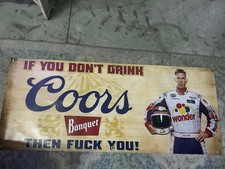 Coors Banquet Ricky Bobby Banner 48x20 Talladega Nights Racing Garage Mancave picture
