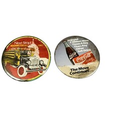 Coca-Cola Pinback Buttons Vintage Advertising 1983 1989 Metal Multi-color picture