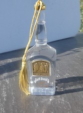 Jack Daniels 1913 Gold Medal Bottle Crystal Christmas Ornament picture